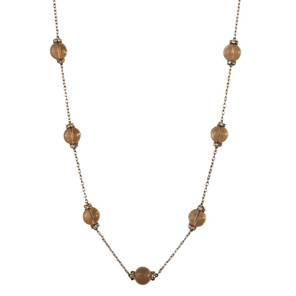 J. CREW • Marble Chain Link Antique Rose Gold Color Baubles Necklace - Picture 1 of 10
